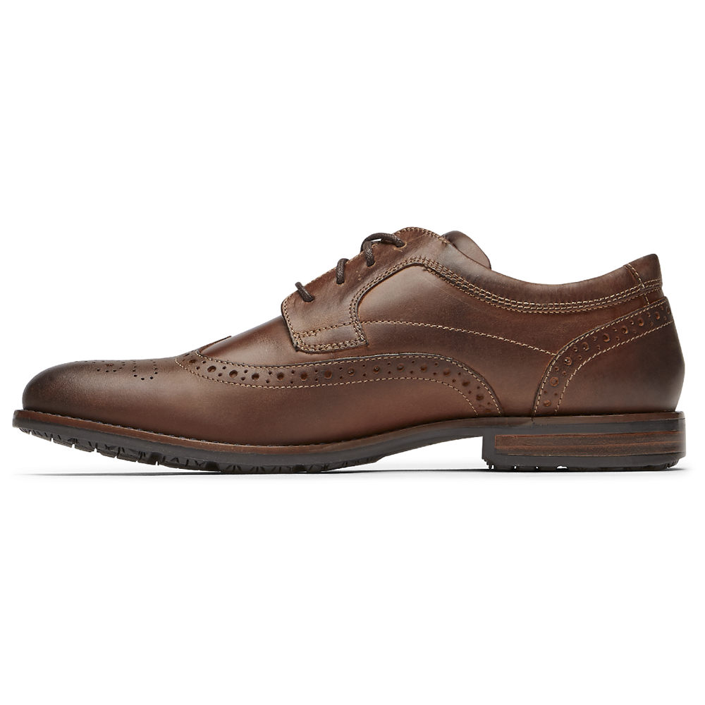 Sapatos Lace Ups Rockport Homem Marrom - Dustyn Wingtip - 10398WPYG